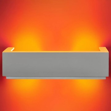 Wandlamp BRICK 2xE14/12W/230V gips/wit