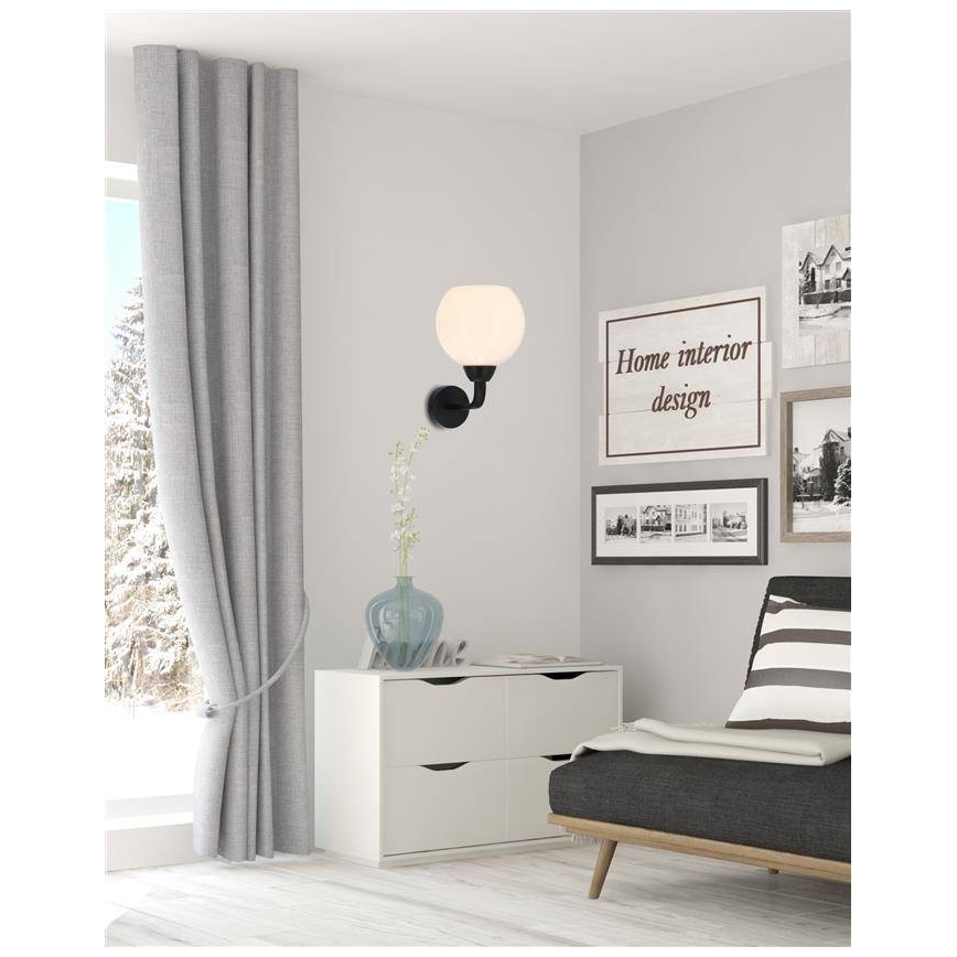 Wandlamp CALDERA 1xE27/60W/230V zwart