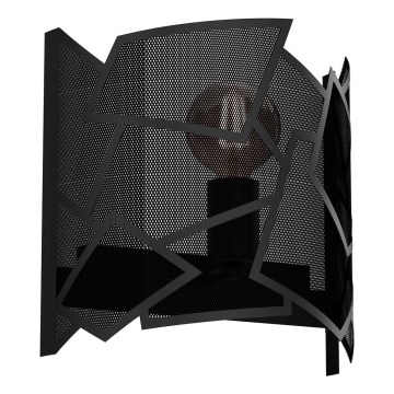 Wandlamp CAMO 1xE27/15W/230V zwart