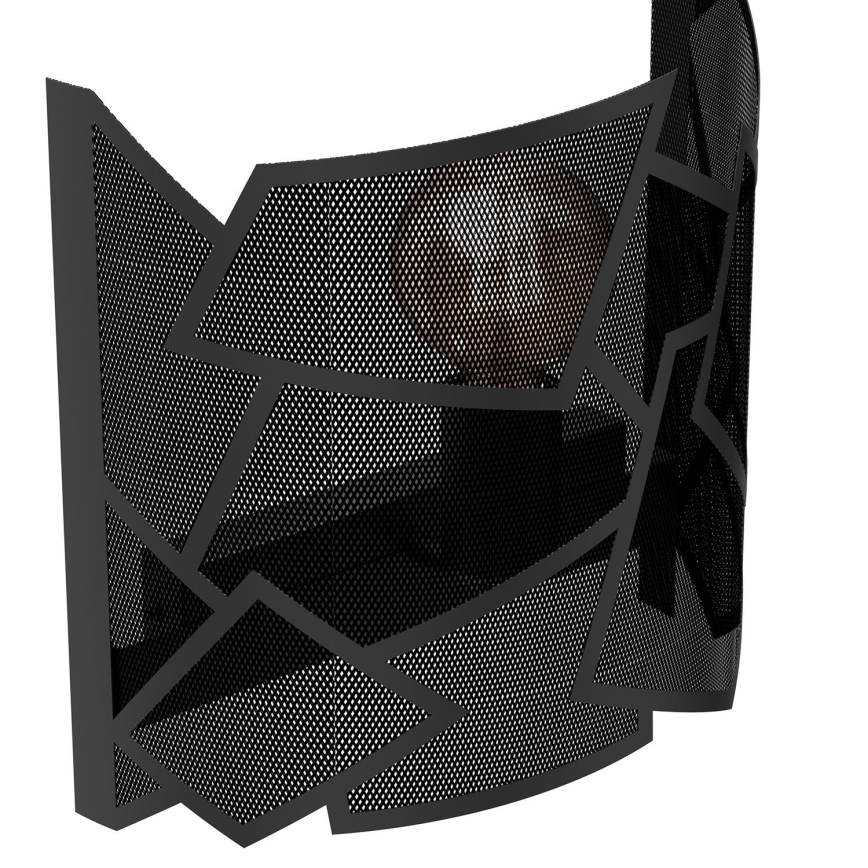 Wandlamp CAMO 1xE27/15W/230V zwart