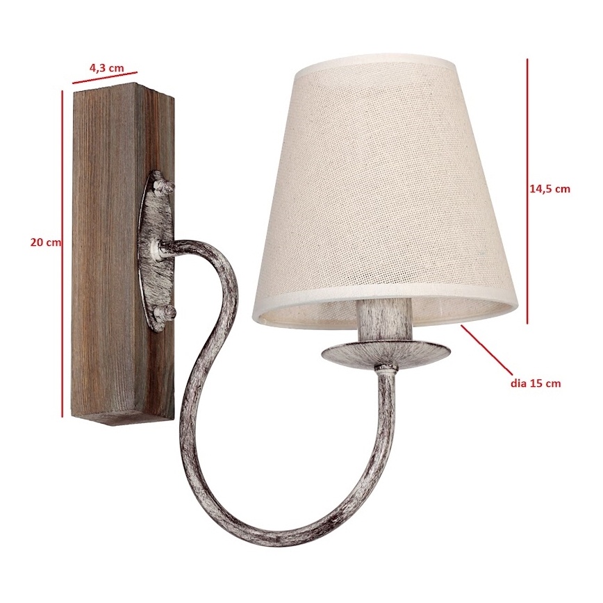 Wandlamp CARIN 1xE14/60W/230V licht