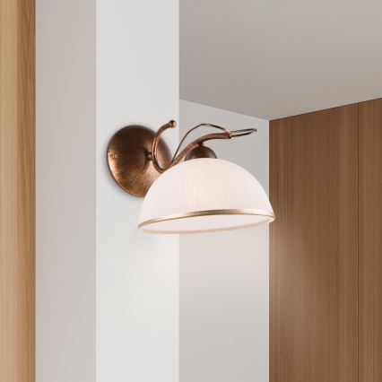 Wandlamp COBRA 1xE27/60W/230V brons/patina