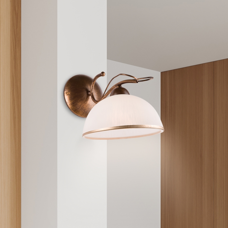 Wandlamp COBRA 1xE27/60W/230V brons/patina