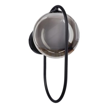 Wandlamp CORDEL 1xG9/28W/230V zwart/gerookt zwart