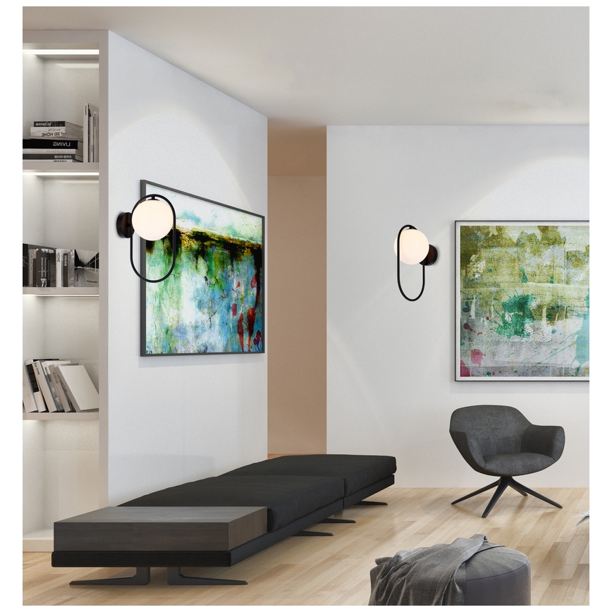 Wandlamp CORDEL 1xG9/28W/230V zwart