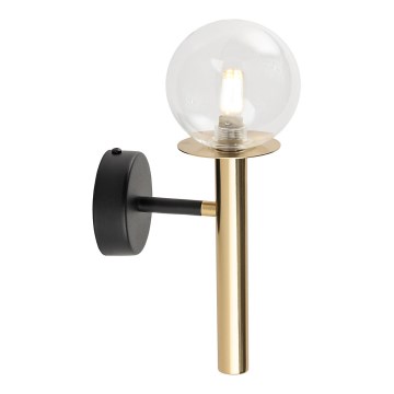 Wandlamp DAISY 1xG9/12W/230V goud/zwart/doorzichtig