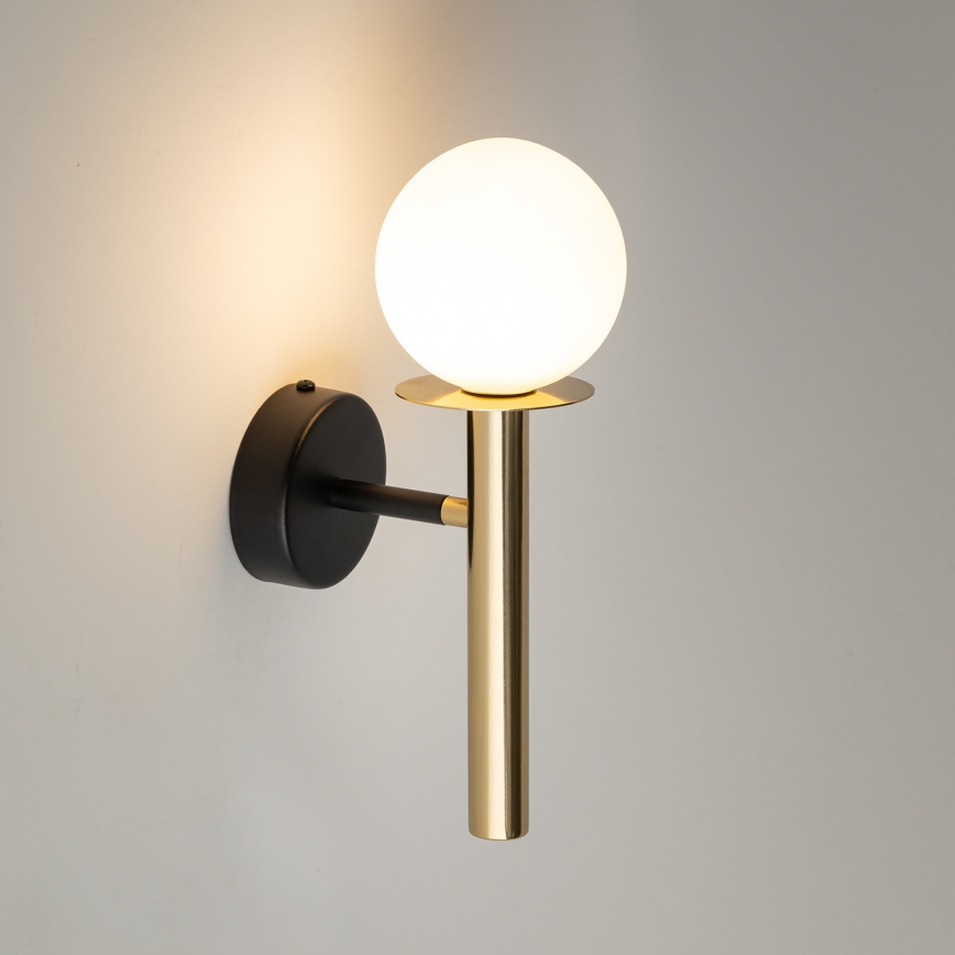 Wandlamp DAISY 1xG9/12W/230V goud/zwart/wit