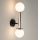 Wandlamp DAISY 2xG9/12W/230V glanzend chroom/zwart/wit