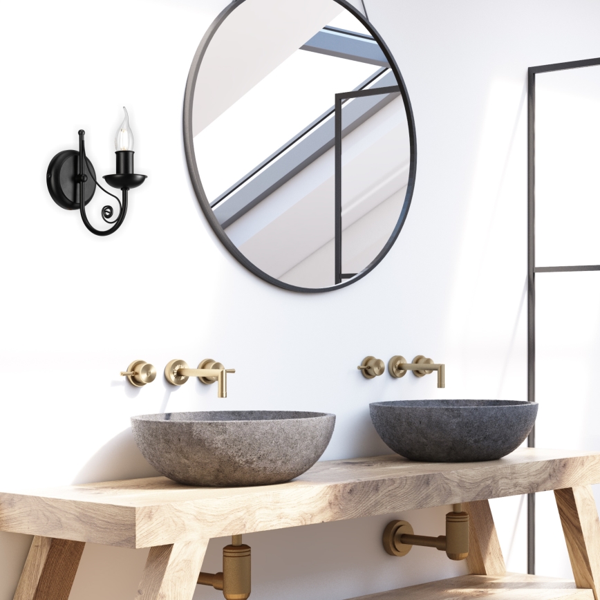 Wandlamp DONATO 1xE14/40W/230V zwart