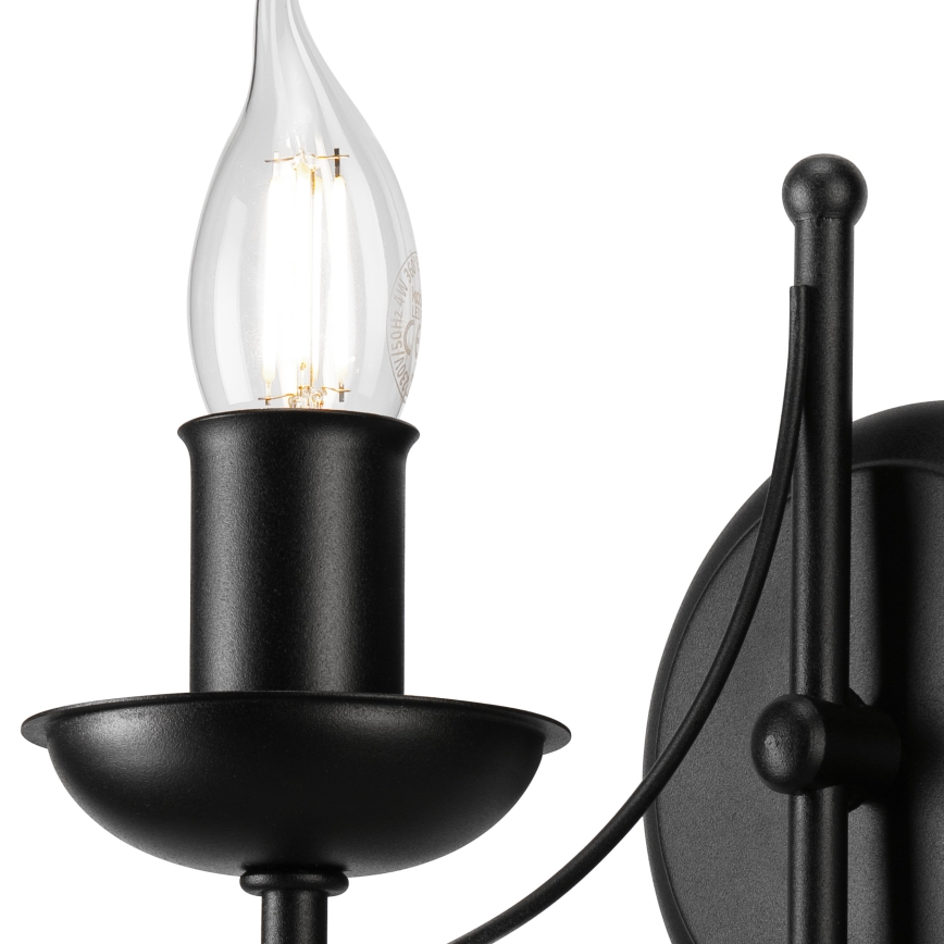 Wandlamp DONATO 1xE14/40W/230V zwart