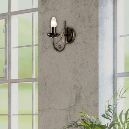 Wandlamp DONATO 1xE14x40W/230V patina