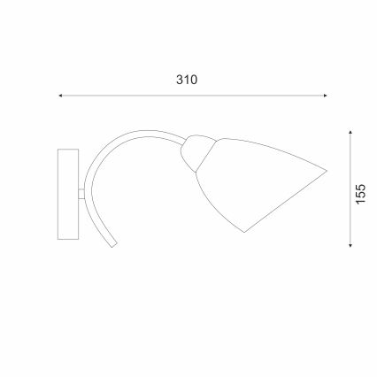 Wandlamp DONNA 1xE27/60W/230V nikkel