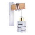 Wandlamp ELEN, 1x E27, 35 W, 230 V, wit/goud/bruin