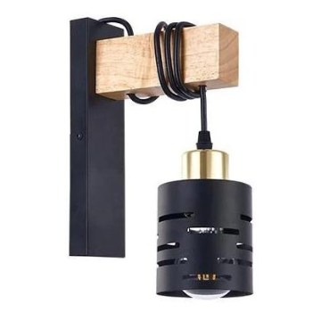 Wandlamp ELEN 1xE27/35W/230V zwart/goud/bruin