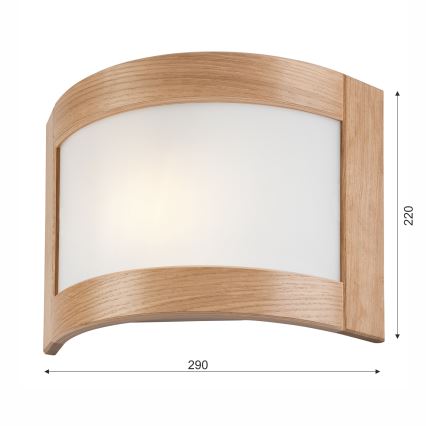 Wandlamp ELODIE 1xE27/60W/230V eiken