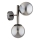 Wandlamp ERAL 2xE14/10W/230V glanzend chroom/zwart/rookkleurig