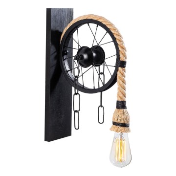 Wandlamp EREBOS 1xE27/40W/230V zwart/bruin