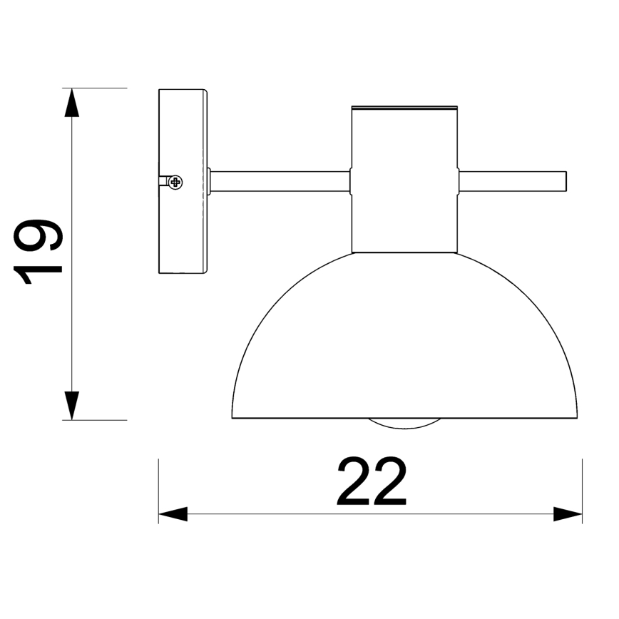 Wandlamp ESTATE MINI 1xE27/15W/230V zwart