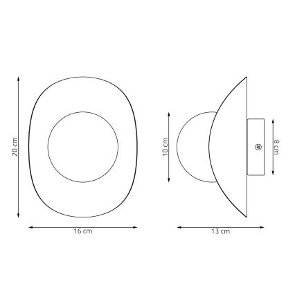Wandlamp FIERO 1xG9/8W/230V grijs