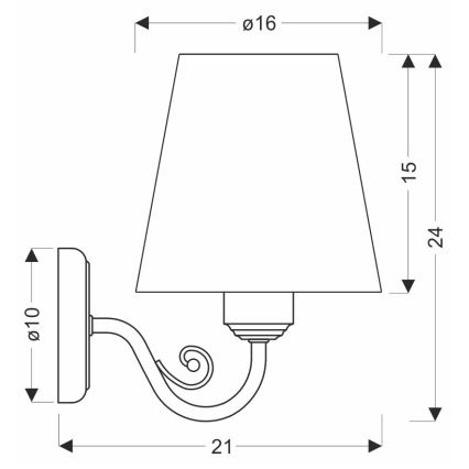 Wandlamp FIREZ 1xE27/40W/230V wit/grijs