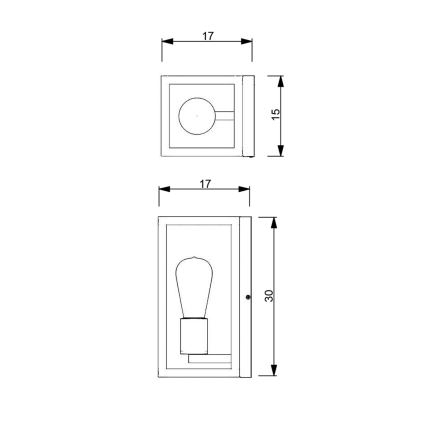 Wandlamp FRAME 1xE27/60W/230V