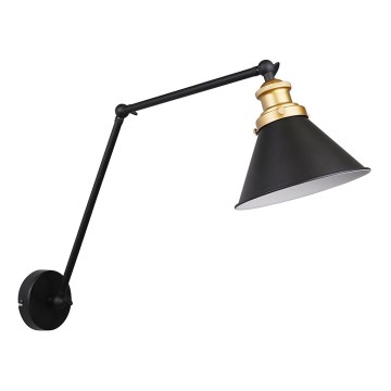 Wandlamp FUNDO 1xE27/40W/230V zwart/goud