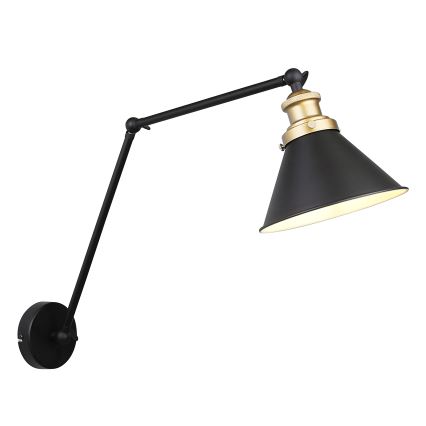 Wandlamp FUNDO 1xE27/40W/230V zwart/goud