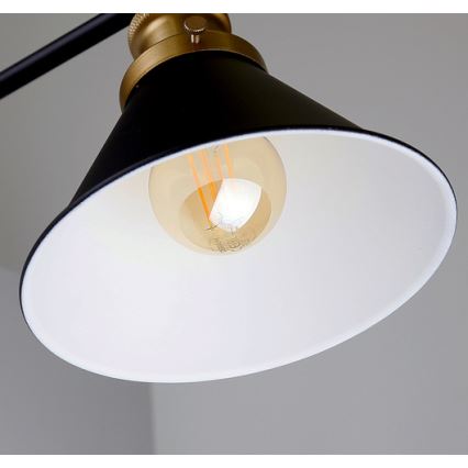 Wandlamp FUNDO 1xE27/40W/230V zwart/goud