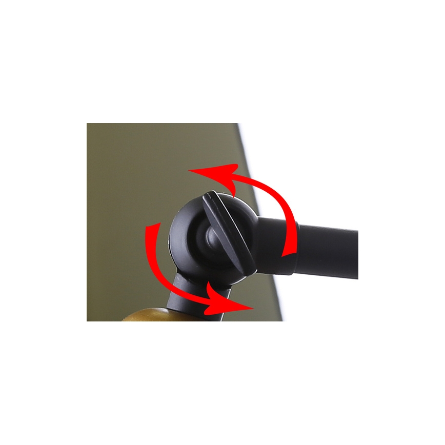 Wandlamp FUNDO 1xE27/40W/230V zwart/goud