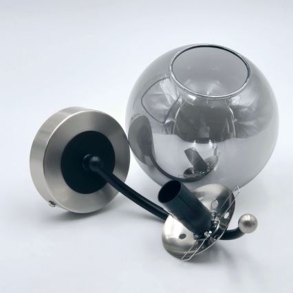 Wandlamp GEORGIA 1xE14/5W/230V mat chroom/gerookt