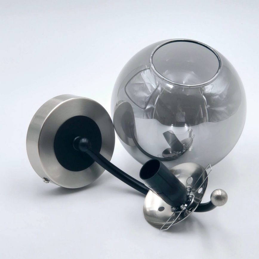 Wandlamp GEORGIA 1xE14/5W/230V mat chroom/gerookt