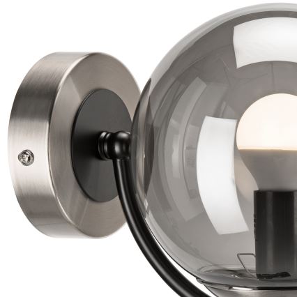 Wandlamp GEORGIA 1xE14/5W/230V mat chroom/gerookt