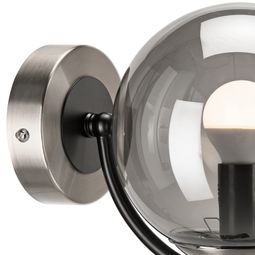 Wandlamp GEORGIA 1xE14/5W/230V mat chroom/gerookt