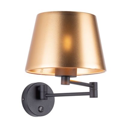 Wandlamp GLORY 1xE27/15W/230V goud/zwart
