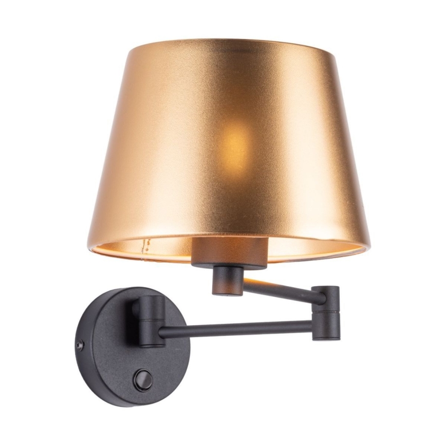 Wandlamp GLORY 1xE27/15W/230V goud/zwart