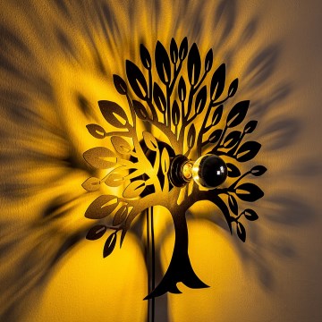 Wandlamp HEART TREE 1xE27/40W/230V zwart