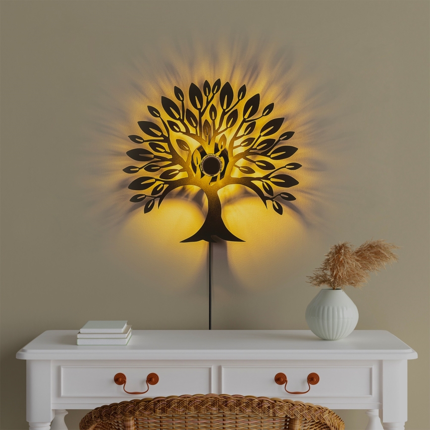 Wandlamp HEART TREE 1xE27/40W/230V zwart
