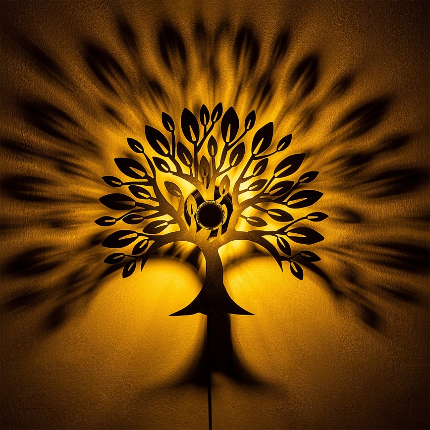 Wandlamp HEART TREE 1xE27/40W/230V zwart