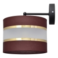 Wandlamp HELEN 1xE27/15W/230V bruin/zwart/gouden
