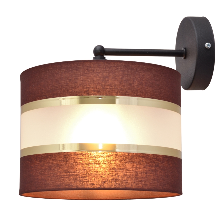 Wandlamp HELEN 1xE27/15W/230V bruin/zwart/gouden