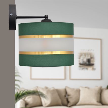 Wandlamp HELEN 1xE27/15W/230V groen/goud