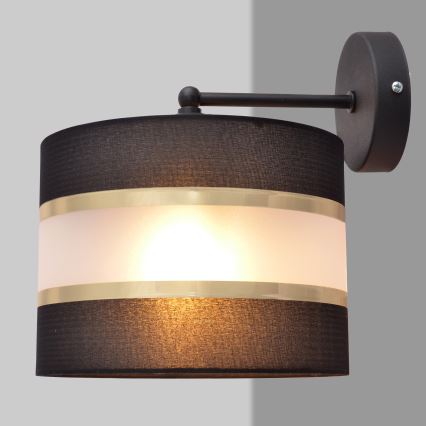 Wandlamp HELEN 1xE27/15W/230V zwart/goud