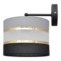 Wandlamp HELEN 1xE27/15W/230V zwart/grijs/gouden