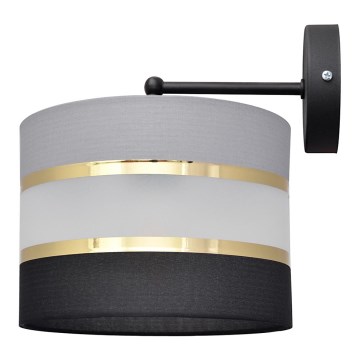 Wandlamp HELEN 1xE27/15W/230V zwart/grijs/gouden