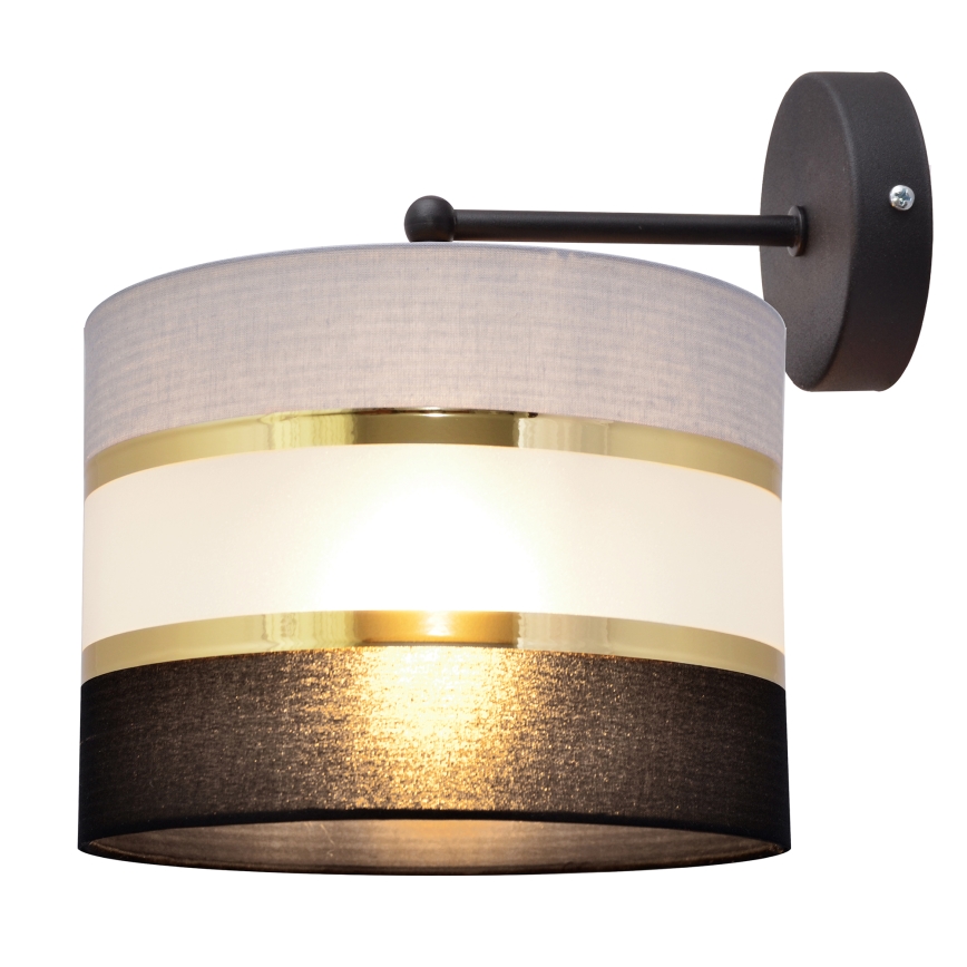 Wandlamp HELEN 1xE27/15W/230V zwart/grijs/gouden