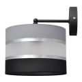 Wandlamp HELEN 1xE27/15W/230V zwart/grijs/zilver