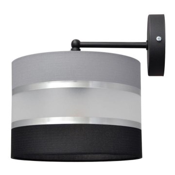 Wandlamp HELEN 1xE27/15W/230V zwart/grijs/zilver