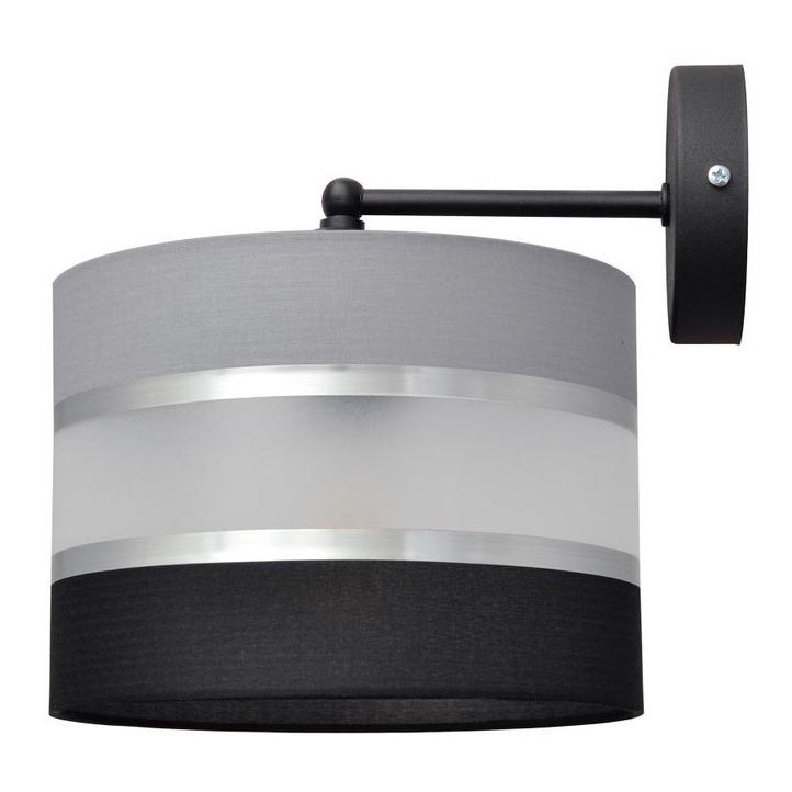 Wandlamp HELEN 1xE27/15W/230V zwart/grijs/zilver