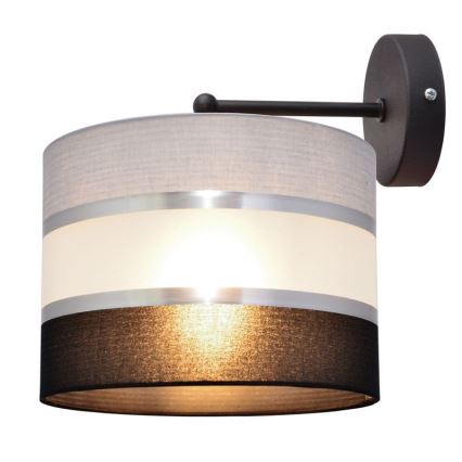 Wandlamp HELEN 1xE27/15W/230V zwart/grijs/zilver