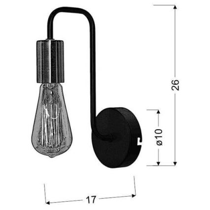 Wandlamp HERPE 1xE27/60W/230V